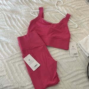 Athleta hot pink set